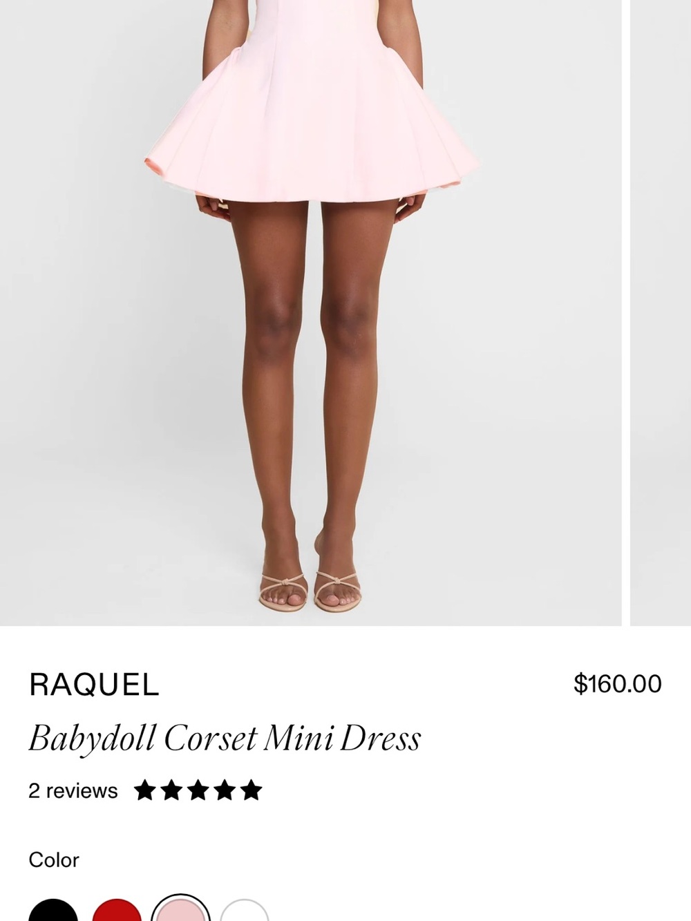 Pink Babydoll Corset Mini Dress